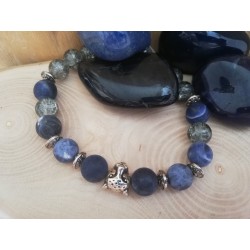 Minerální náramek matný Sodalit