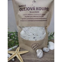 Olejová koupel s kozím mlékem a konopným olejem levandule