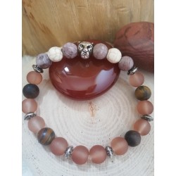 Minerální náramek Tygří oko, Tyrkys, Achát