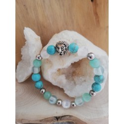 Minerální náramek Opál, Tyrkys