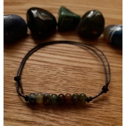 Módní náramek šňůrka s korálky indického achátu