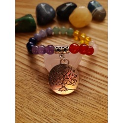 Čakrový náramek se Stromem života a růženínem